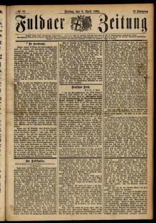 Ausgabe vom Freitag, den 08. April 1892.