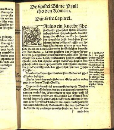 De Epistel Sünte Pauli tho den Römern.
