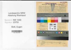 Entnazifizierung Eugen Botti , geb. 19.02.1880 (Obermonteur)