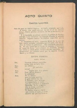 Acto quinto - Santos lugares