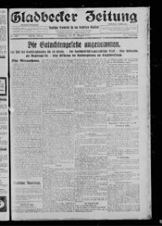 Gladbecker Zeitung. 1898-1933