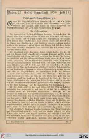 Heft 21 (1. Augutsheft 1909)
