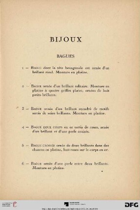 Bijoux (Nr.1-80)