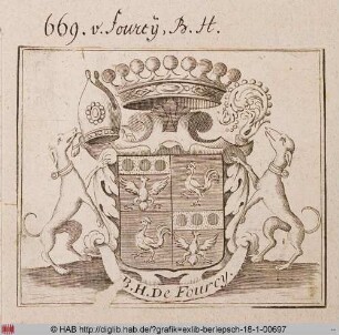 Wappen des B. H. de Fourcy