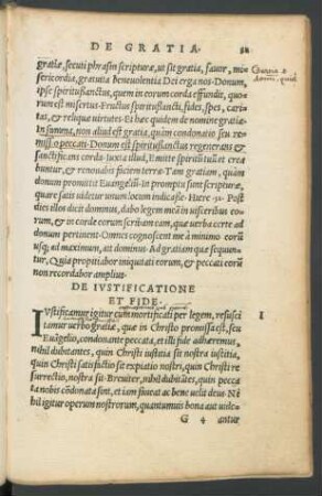 De Iustificatione Et Fide.