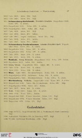 Gedenktaler (Nr. 1084-1131)