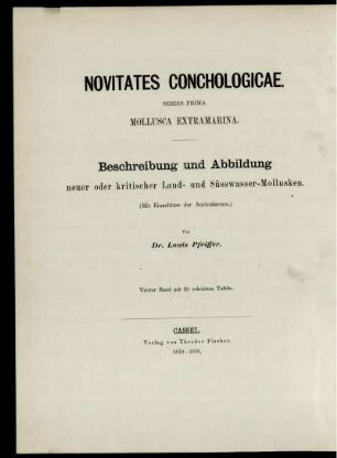Ser. 1 = Abth. 1, Bd. 4, Text: Novitates conchologicae. Ser. 1 = Abth. 1. Mollusca extramarina. Bd. 4
