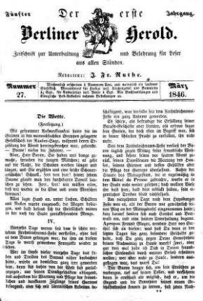 Nummer 27, März 1846