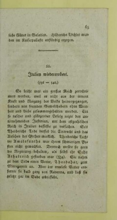 12. Italien wiedererobert. (536-540)