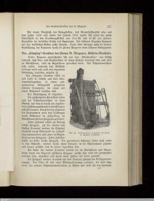 Der "Simplex"-Trockner der Firma A. Wagener, Küstrin-Neustadt