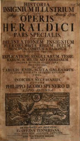 Insignium Theoria Seu Operis Heraldici Pars ..., [2]. ... Pars Specialis
