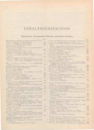 IX-XXIV Inhaltsverzeichnis