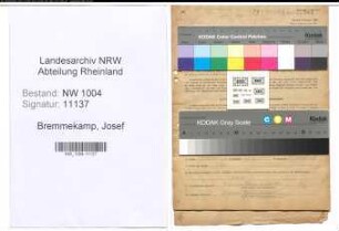 Entnazifizierung Josef Bremmekamp , geb. 23.01.1905 (Rangierer)