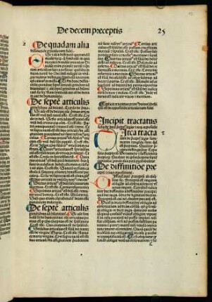 19r-23v, Incipit tractatus secundus de decem praeceptis legis...