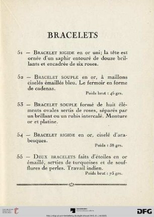 Bracelets (Nr.51-55)