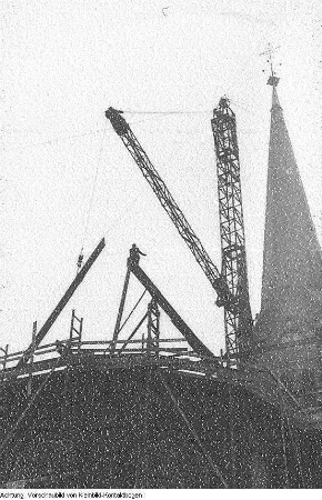 Dresden, Kirche Seidnitz, Kirche Tolkewitz, Landesbischof Hugo Hahn, Reportage Union, Bau der Petrikirche, Dezember 1951