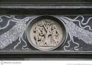 Acht Reliefmedaillons mit Szenen nach antiken Gemmen und Medici Wappen, Minerva und Argus beim Bau der Argo