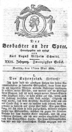20. Stueck, 17. Mai 1830