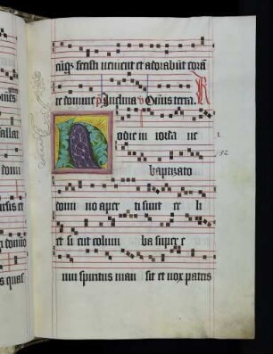 Zierinitiale: H(odie in iordane baptisato domini)