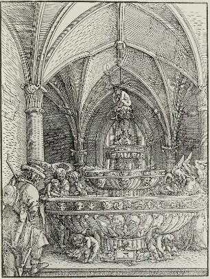 Die heilige Familie am Brunnen