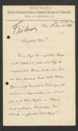 Brief von Karl Fritsch an Unbekannt