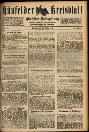 Ausgabe vom Dienstag, den 24. März 1925.