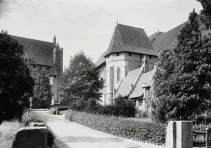 Marienburg, Ordensschloss : Marienburg (Malbork/Polen). Ordensschloss, Mittelschloss. Hof von Nordosten