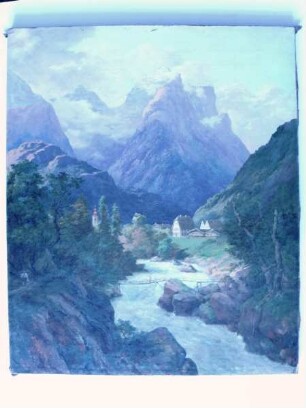 Alpenlandschaft mit Gebirgsbach