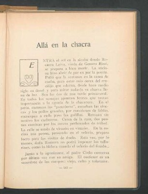 Allá en la chacra