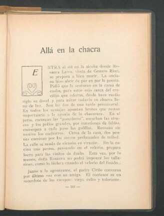 Allá en la chacra