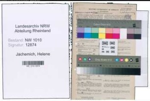 Entnazifizierung Helene Jachemich , geb. 19.07.1900 (Musiklehrerin)