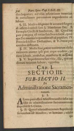 Sub-Sectio II. De Administratione Sacramentorum.