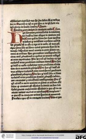Secunda pars incipit de creatura mundi.