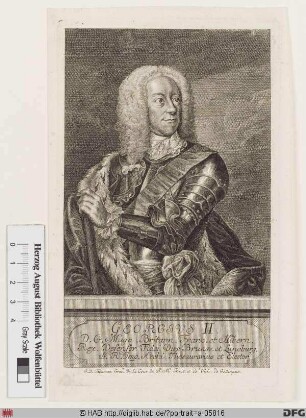 Bildnis Georg II. (August), König von Großbritannien u. Irland, Kurfürst von Hannover (reg. 1727-60)