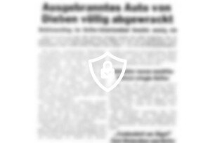 Ausgebranntes Auto von Dieben völlig abgewrackt