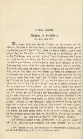 Sechtes Capitel. Frühling in Heidelberg. Bis Ende Mai 1808