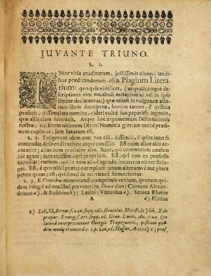 Dissertatio philosophica de Plagio Literario