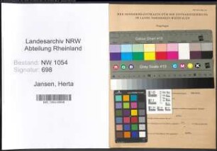 Entnazifizierung Herta Jansen , geb. 14.11.1910 (Witwe)