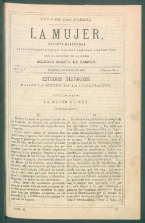 Estudios históricos sobre la mujer en la civilización. (Continuación). : Capítulo octavo. La mujer griega. (Continuación).