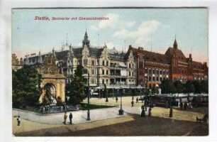 Stettin, Berlinertor mit Oberpostdirektion.