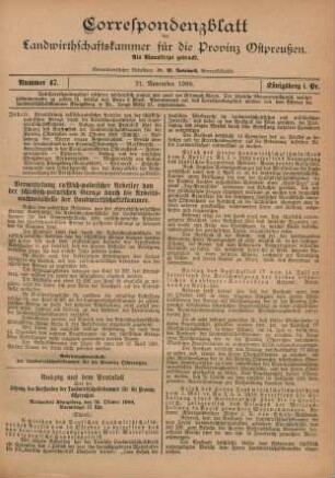 Nummer 47. 21. November 1900.