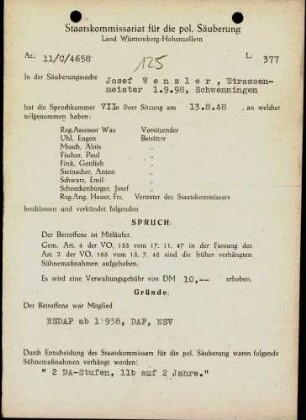 Wenzler, Josef