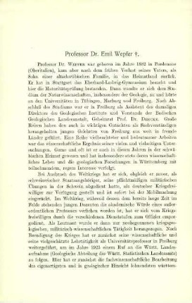 Professor Dr. Emil Wepfer ✝