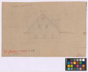 S[ank]t Peter (Riesengebirge): Haus Nummer 74. Haupthaus (Giebel-Ansicht)