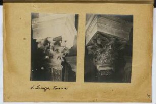 San Lorenzo, Verona: Kapitelle (aus: Skizzen- und Fotoalbum 5)