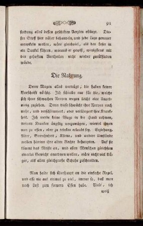 Die Nahrung.