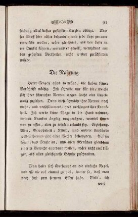 Die Nahrung.