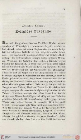 II. Religiöse Zustände