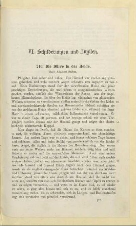 VI. Schilderungen und Idyllen