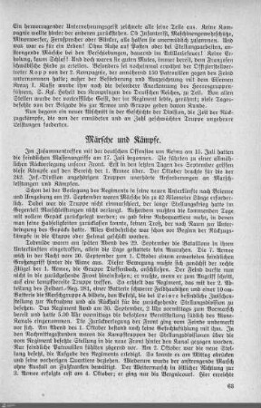 Märsche und Kämpfe